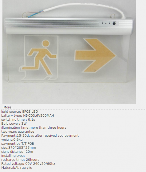 Emergency Exit light