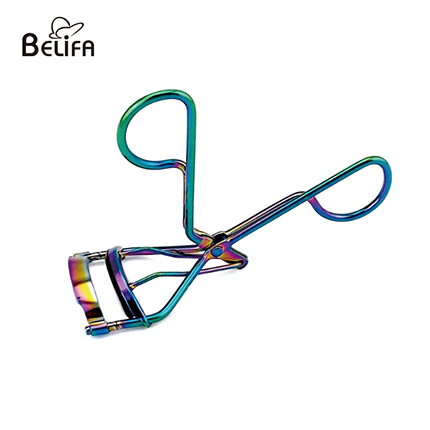 Metal Rainbow Eyelash Curler with Refill Pad