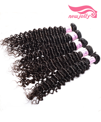 Unprocessed indian deep wave hair no tangle no shed virgin human hair