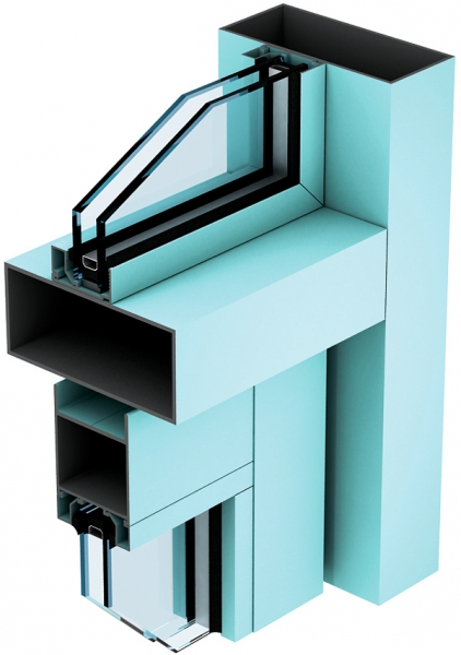 Curtain Wall Frame(HY-46 Light Blue)