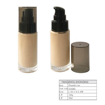 Private label waterproof liquid foundation glass bottle makeup